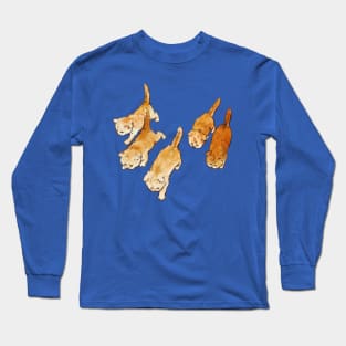 5 Orange Kittens Long Sleeve T-Shirt